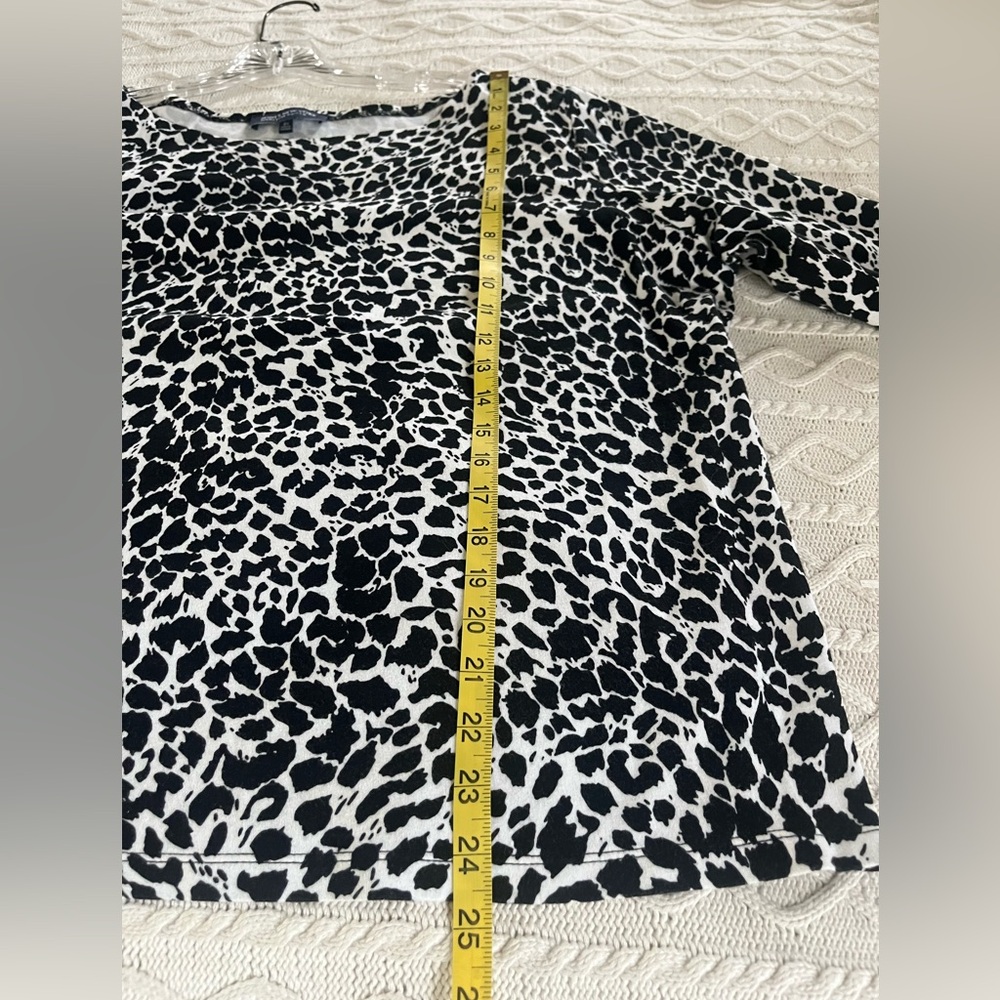 Jones New York Signature Stylish Black and White Leopard Print Women's Top 2X - Picture 9 of 13